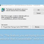 How to fix the feature you are trying to use is on a network resource that is unavailable error in windows