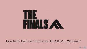 How to fix the finals error code tfla0002 in windows