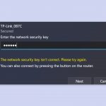How to fix the network security key isnt correct error in windows