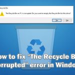 How to fix the recycle bin is corrupted error in windows