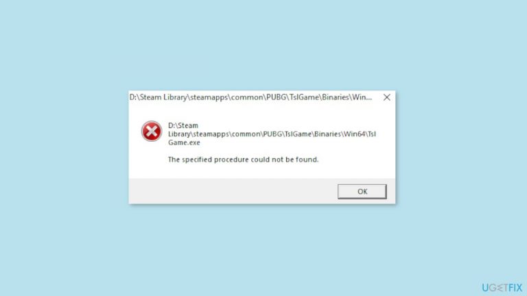 How to fix “The specified procedure could not be found” error in Windows?