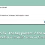 How to fix the tag present in the reparse point buffer is invalid error in onedrive