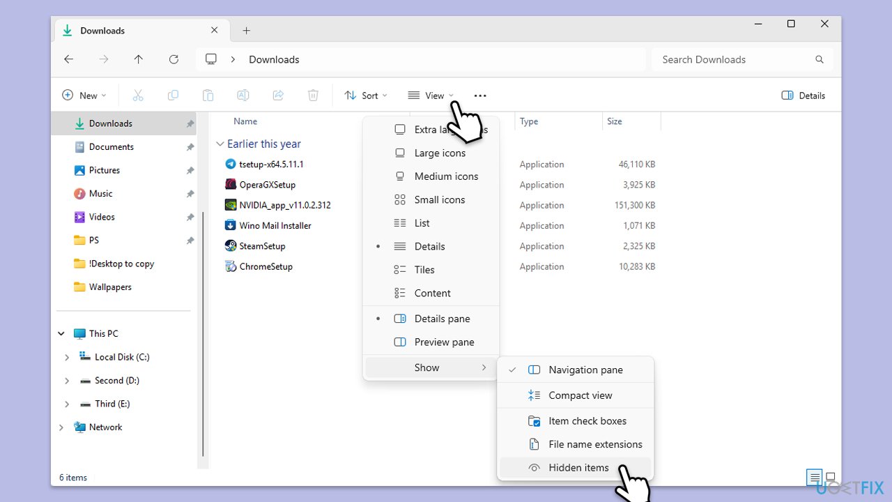 How to fix there is already a file with the same name in this location error in windows enable hidden files copy