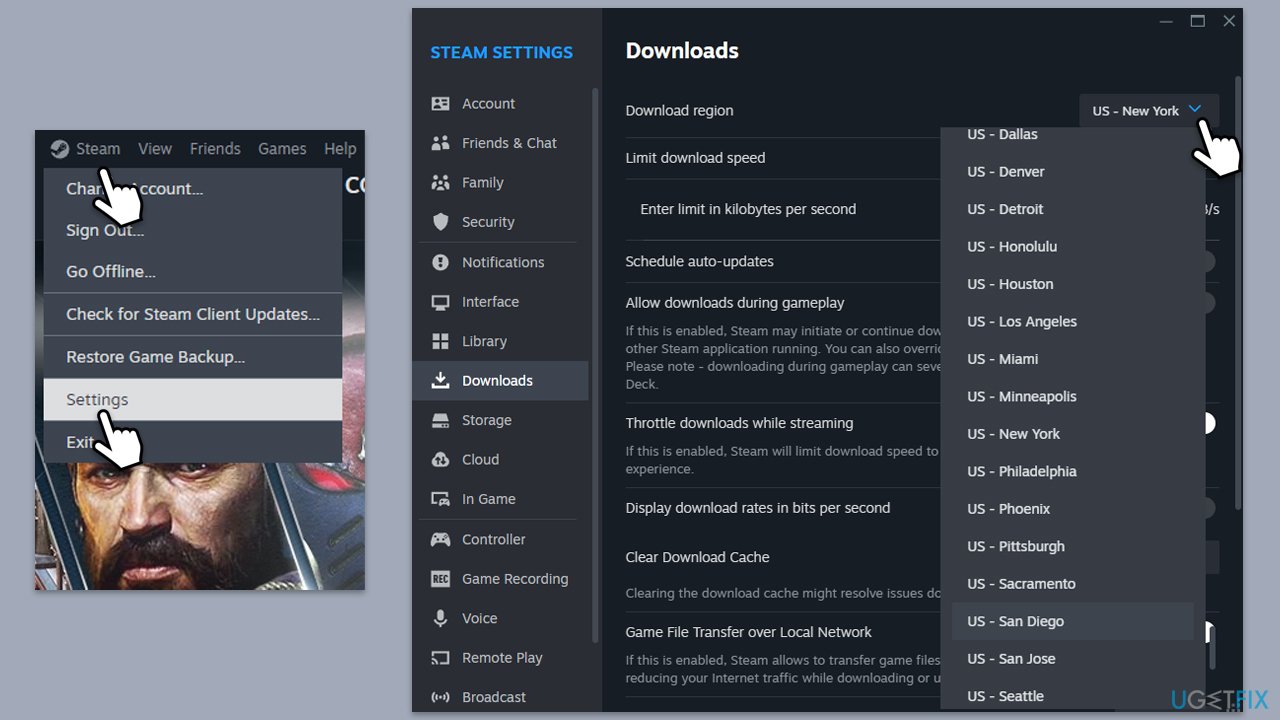 How to fix there was an error communicating with the steam servers error in windows change download server How to fix there was an error communicating with the steam servers error in windows change download server