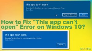 How to fix this app cant open error on windows