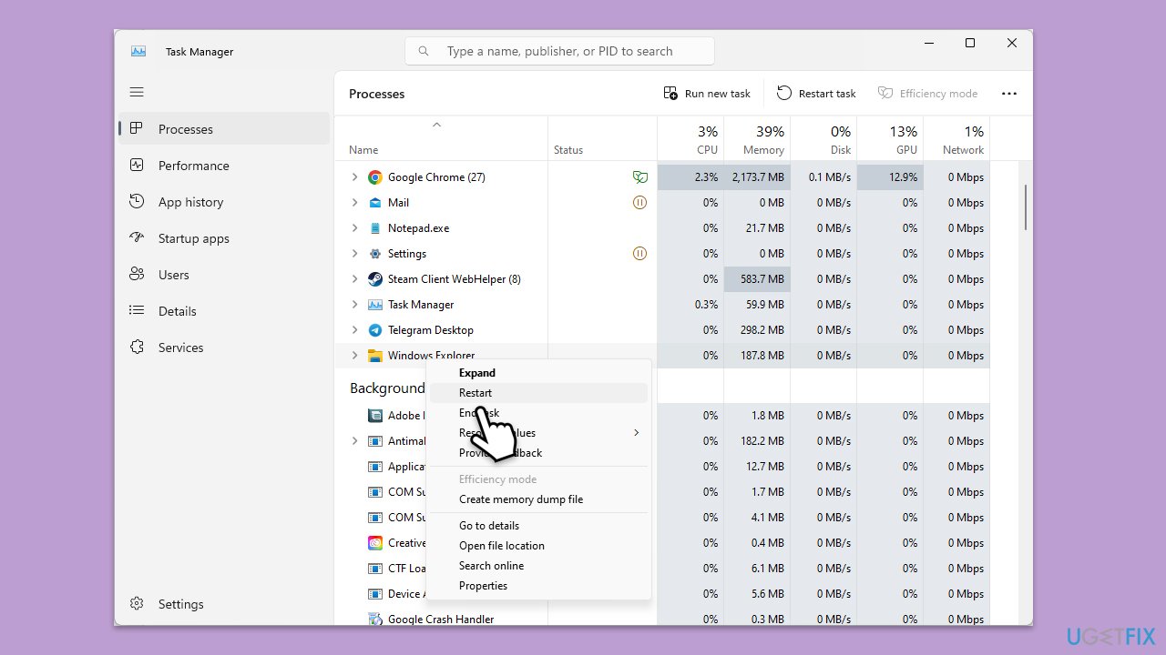How to fix this device is currently in use error when ejecting external drive in windows restart file explorer