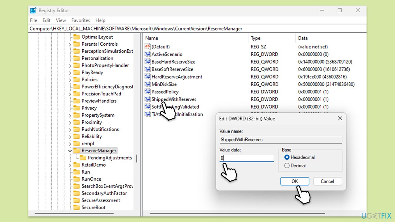 How to fix this operation is not supported when reserved storage is in use error in windows modify registry copy