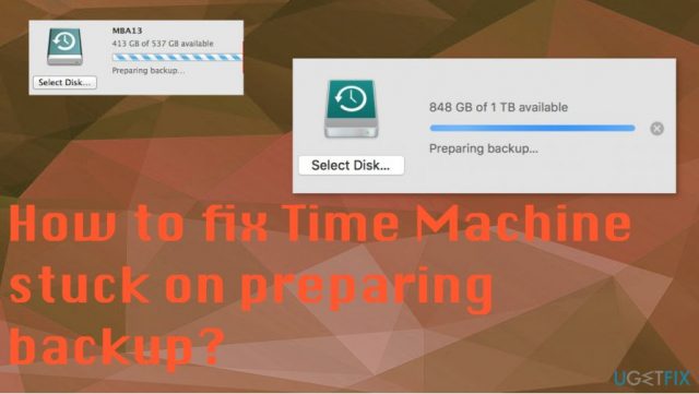 How to fix time machine stuck on preparing backup