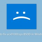 How to fix ucx01000 sys bsod in windows