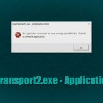How to fix unable to start logtransport2 exe application error in windows