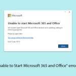 How to fix unable to start microsoft 365 and office error in windows copy