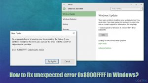How to fix unexpected error 0x8000ffff in windows