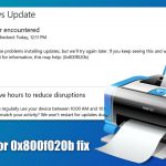 How to fix update error 0x800f020b in windows