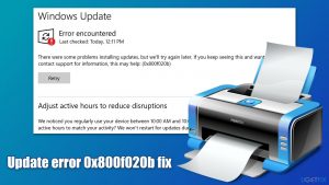 How to fix update error 0x800f020b in windows