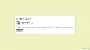 How to fix update fails to install in windows 10 copy