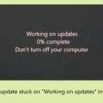 How to fix update stuck on working on updates in windows