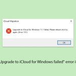 How to fix upgrade to icloud for windows failed error in windows copy