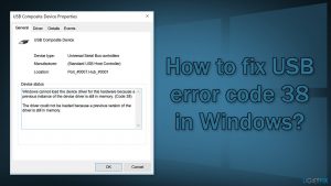 How to fix usb error code 38 in windows