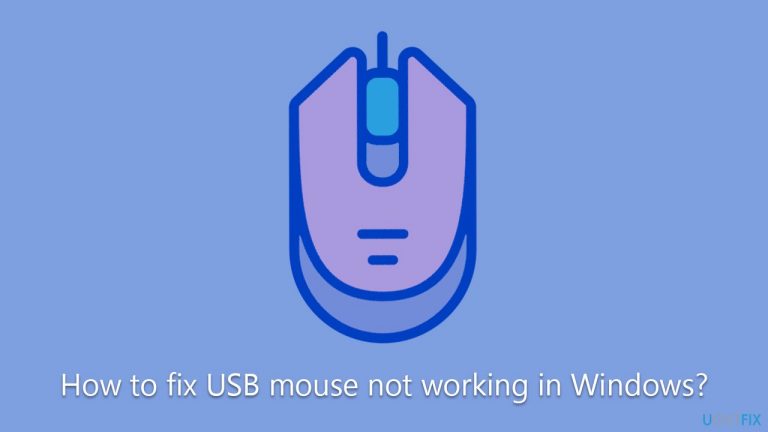How to fix USB mouse not working in Windows?