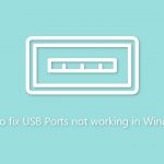 How to fix usb ports not working in windows