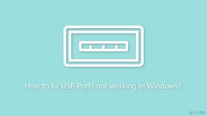 How to fix usb ports not working in windows
