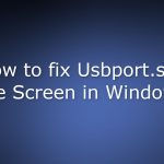 How to fix usbport sys blue screen in windows