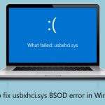 How to fix usbxhci sys bsod error in windows