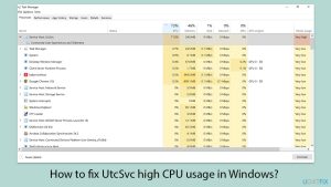 How to fix utcsvc high cpu usage in windows copy