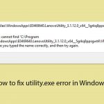 How to fix utility exe error in windows copy
