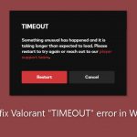 How to fix valorant timeout error in windows