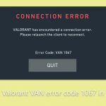 How to fix valorant van error code 1067 in windows