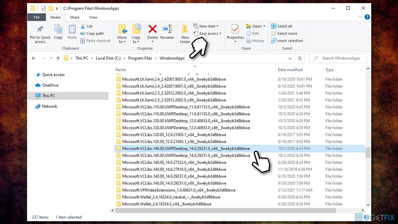 Access program Files folder