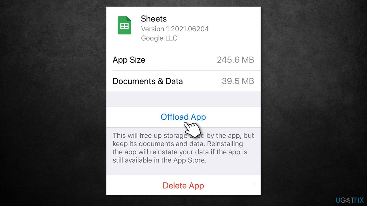 Clear app cache on iOS
