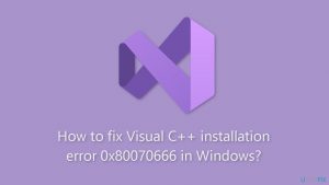 How to fix visual c installation error 0x80070666 in windows