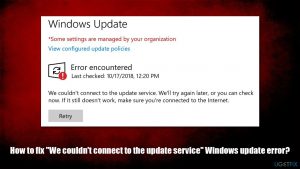 How to fix we couldnt connect to the update service windows update error