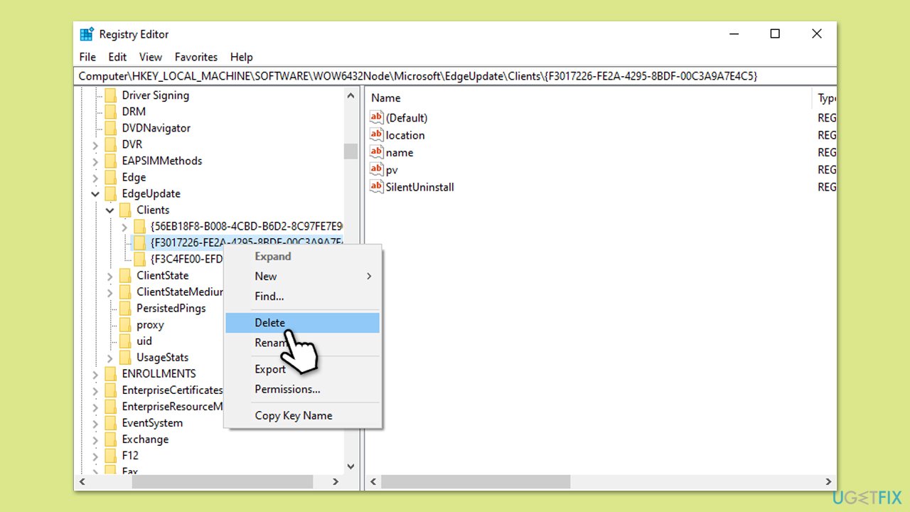 How to fix webview2 runtime error in outlook modify registry