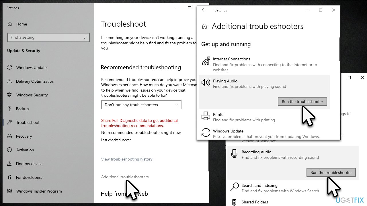 Use troubleshooters