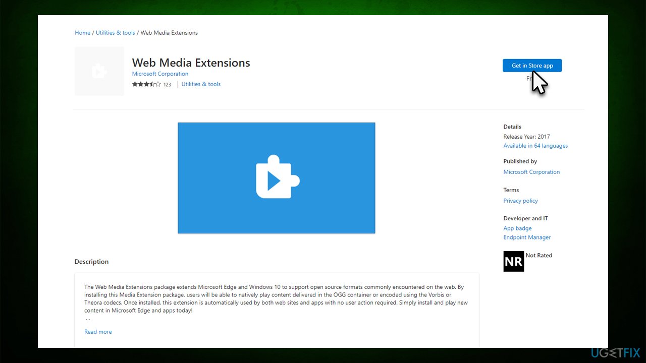 Install Web Media Extensions