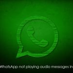 How to fix whatsapp not playing audio messages in windows