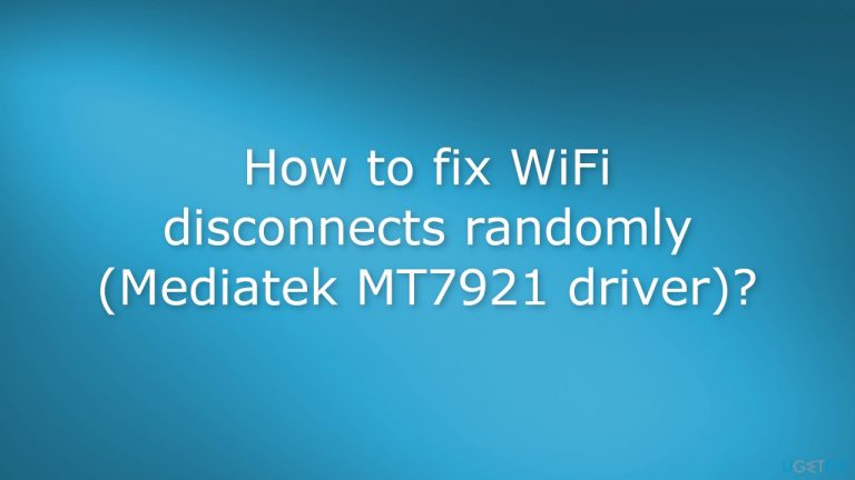 How to fix WiFi disconnects randomly (Mediatek MT7921 driver)?