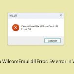 How to fix wilcomemul dll error 59 error in windows copy