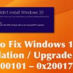 How to fix windows 10 installation upgrade error 0xc1900101 0x20017