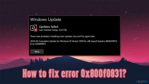 How to fix windows 10 update error code 0x800f0831