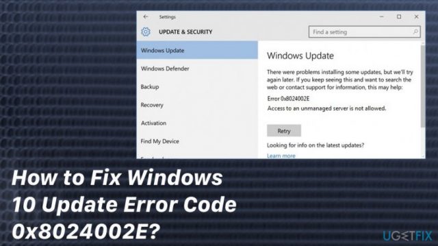 How to fix windows 10 update error code 0x8024002e