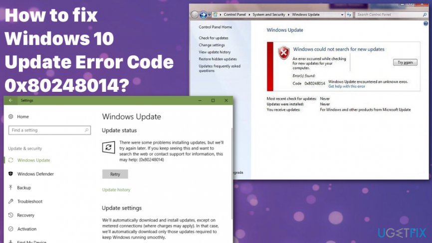 Fix Windows 10 Update Error Code 0x80248014