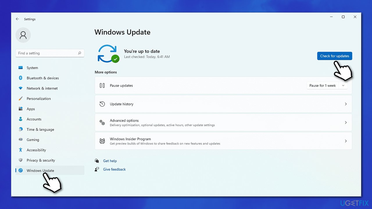 Check for Windows 11 updates