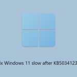 How to fix windows 11 slow after kb5034123 update