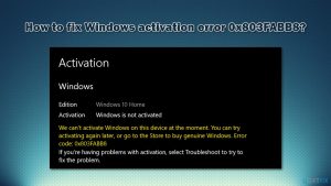 How to fix windows activation error 0x803fabb8