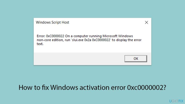 How to fix Windows activation error 0xc0000002?