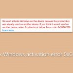How to fix windows activation error 0xc004c020